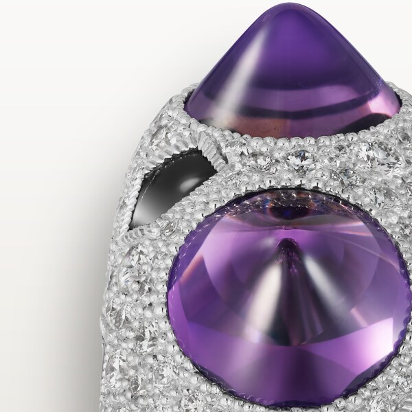 Clash [Un]limited耳环 白金，缟玛瑙，紫水晶，钻石